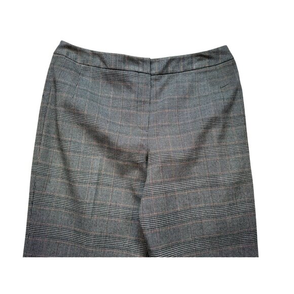 Larry Levine For Dressbarn Womens Glen Plaid Trousers Size 8 Gray Black - Picture 6 of 13